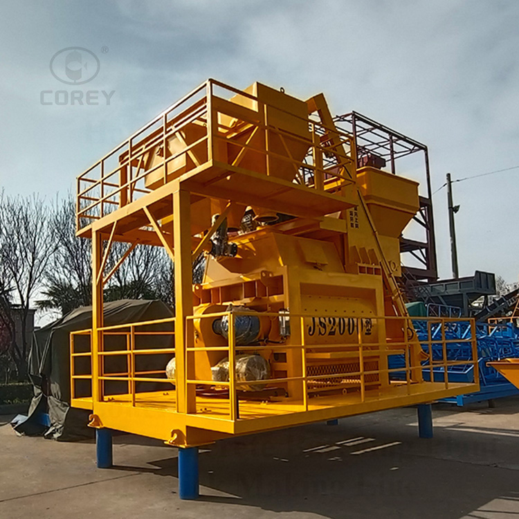 Corey JS2000 120 m3/h Horizontal Double Shaft Concrete Mixer