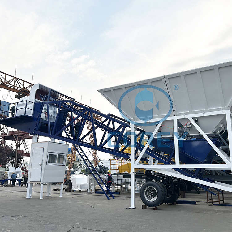 YHZS50 Mobile Concrete Mixing Plant